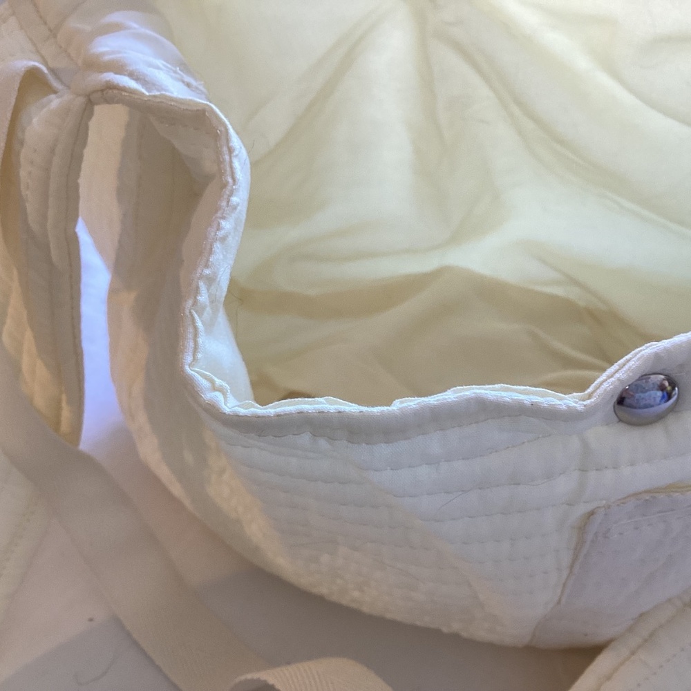 Cream Quilted Pet Sling Carrier - Comfortable Hands-Free Dog Carrier #C - Picture 4 of 9